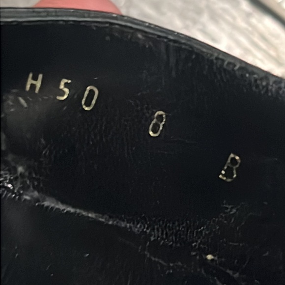 Authentic Salvatore Ferragamo black leather sling back heels sz 8 B - Picture 8 of 9